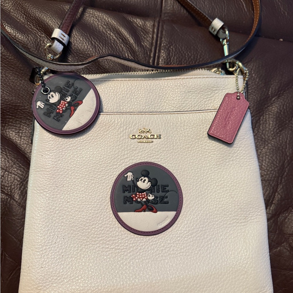 Coach Minnie Mouse White Crossbody Bag